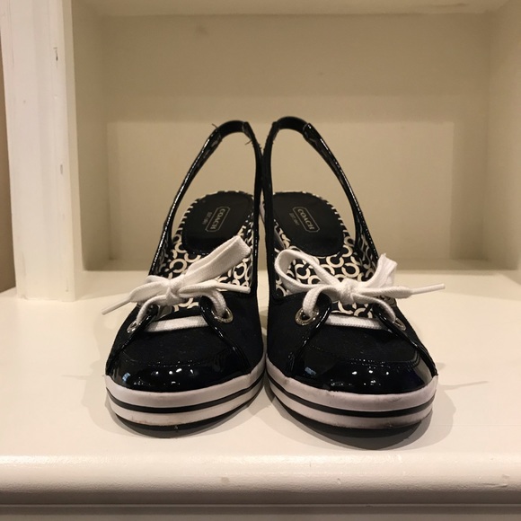 COACH sling back wedge - Picture 2 of 4